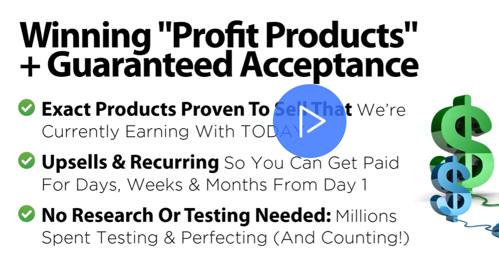 1 Slide of John Crestani free training webinar for super affiliates shows exact products proven to convert. Selected by John Crestani himself 